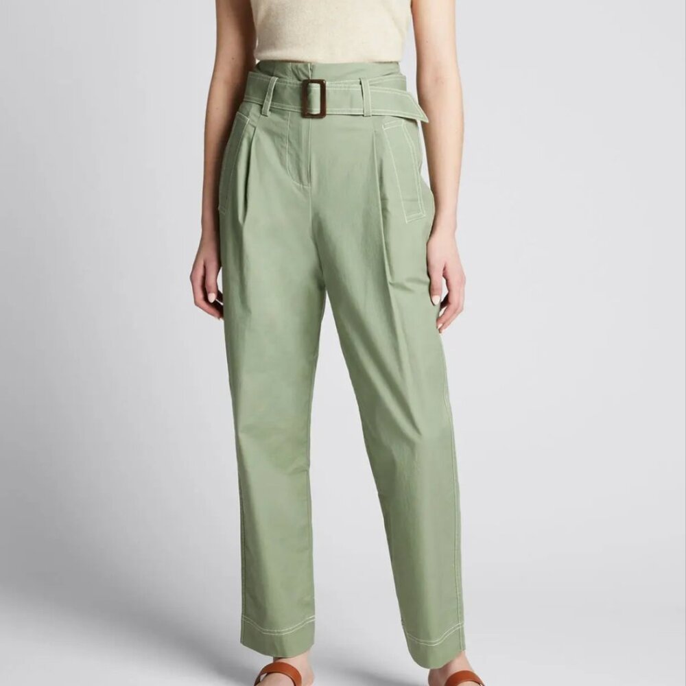 Jonathan Simkhai Belted Utility Green Trench Pants Trouser Size 6